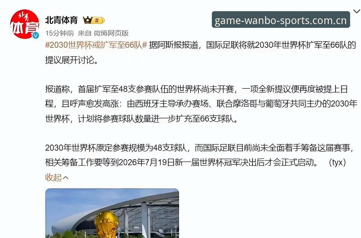 世界杯扩军到66队，中国男足的机会真的来了吗？